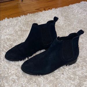 TOMS chelsea suede ankle booties